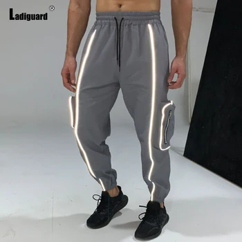 Ladiguard Mens Cordon Pantaloni De Marfă 2021 Toamna Noua Moda Design Buzunare Pantaloni Casual În Aer Liber Skinny Pant Om Streetwear