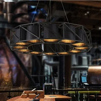 Loft Industrial Pandantiv Vintage Corpuri de iluminat Pentru Sala de Mese a CONDUS Lampă de Agățat Decor Acasă de Iluminat cu abajur din Tesatura Droplight