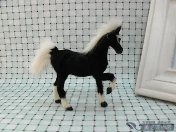 mini simulare cal negru jucărie realiste model de cal cadou despre 11x4x10cm