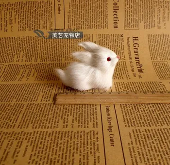 mini simulare iepure jucărie realiste iepure mic model ,decor acasă despre 7x4x5cm