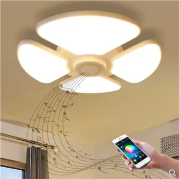 Minimalist Modern, Inteligent APP Muzica Acrilice LED Lampă de Plafon Dormitor Camera Copiilor Atmosferă Lumina Alb Cald