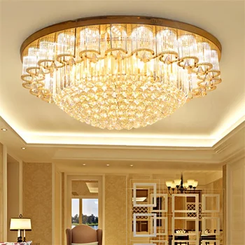Minimalist Modern rotunde de cristal lampă atmosferă camera de zi LED lampă de plafon cald dormitor, sala de mese, lămpi