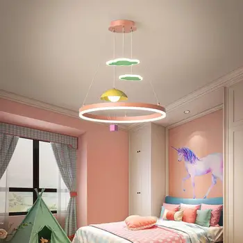 Modern, Camera pentru Copii roz /albastru Dormitor Tavan Led Fata Balon cu Aer Cald Candelabru Copil de Cameră Decor Lampă de Plafon