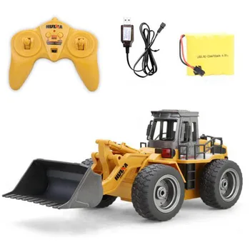 Multifuncțional 2.4 GHz 6 Canale 1/18 control de la Distanță de Metal Buldozer Încărcare RC lumina Auto camion excavator model de jucărie pentru copii cadouri