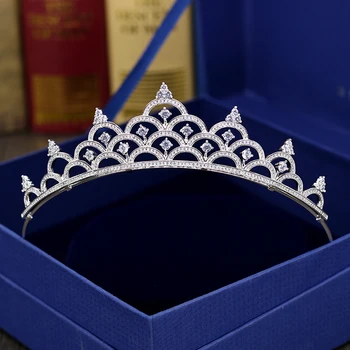 New Sosire Redesign De Zircon Cubic Baroc Regina Regelui Coroana De Frumusete De Mireasa Frizură Accesorii De Petrecere Show-Concurs De Couronne H-038