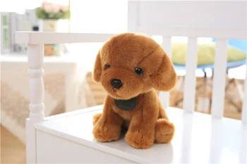 noi pluș teddy jucărie câine, simulare maro stând câine papusa cadou aproximativ 25cm 2373