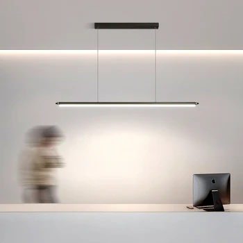 Nordic decor modern luminile led pentru sala de mese bucătărie Pat cameră de Bucatarie Lung Negru/Pandantiv de Aur Corpuri de Lampă