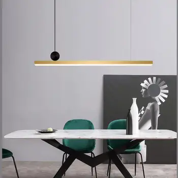 Nordic Simplitate Pandantiv cu Led-uri Lumini Moderne și Negru de Fier Bucătărie Agățat Lămpi Living Restaurant de Iluminat Corpuri de iluminat