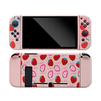 Noul Roz Cute Strawberry Protector Cazuri pentru Nintendo Accesorii Întrerupător de Moale TPU Acoperire Coajă pentru nintendo-urile alea trece de Piele de Caz