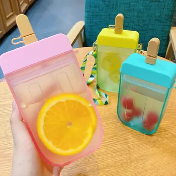 Pai drăguț Ceașcă de Plastic Nou Popsicle Sticlă de Apă în aer liber, Transparent Suc de Băut Cupa Creative Student Cana pentru Copii Adulți