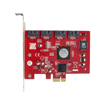 PCIE LA 4 Porturi SATA2.0 III PCI-e X1 Converter 4 Sata 3 RAID Card Adaptor Sata 2.0 Silicon Image Sil 3124 Chip 300mbps