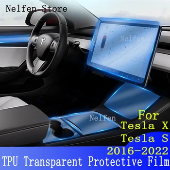 Pentru Tesla Model S în modul x Interior Consola centrala de Aer Panou de Volan Panou Tpu transparent Anti - Zero Film Protector