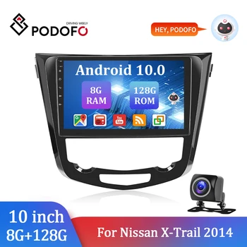 Podofo Auto Navigație GPS Multimedia Player Video Pentru Nissan X-Trail 2014 Radio Auto 2 din Carplay, Android Auto Wifi 4G
