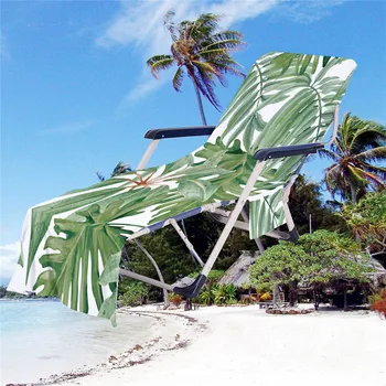 Portabil de Vara Scaun de Plajă Capac cu Buzunar Lateral Confortabil Moale din Microfibra Lounge Prosop Leneș Pliere Fotoliu Prosop de Plajă