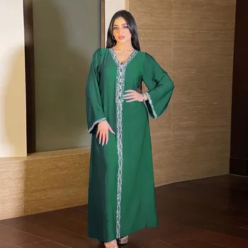 Ramadan Orientul Mijlociu Abayas pentru Femeile Musulmane Moda Hot de Diamante pentru Femei cu Rochii Lungi Halat de Caftan Marocan Rochie Abaya Dubai