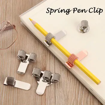 Rechizite De Birou Portabil Triple Orificiu Consumabile De Scris O Singură Gaură De Primăvară Pix Clip De Metal Creion Cu Dubla Deschidere