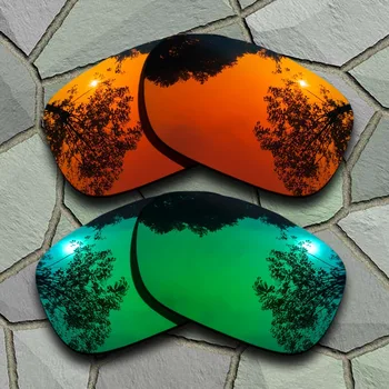 Roșu Portocaliu si Verde Jad ochelari de Soare Polarizat Lentile de Înlocuire pentru Oakley Twoface