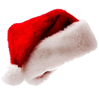 Santa Pălărie Pălărie De Crăciun În Ziua De Crăciun Costum Rochie De Pluș Gros Pălărie De Crăciun Pentru Adulți
