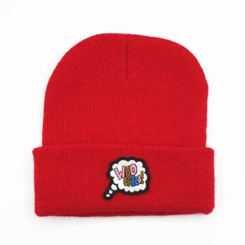 scrisoare broderie Îngroșa tricot pălărie de iarnă pălărie cald Chelioși capac beanie hat pentru copil bărbați femei 297