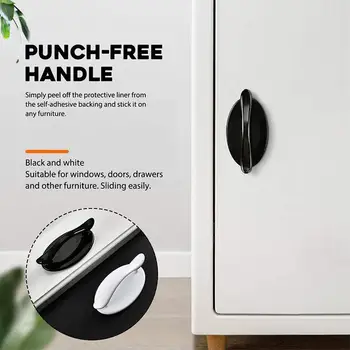 Simplu mâner mic pumn-free auto-adeziv cabinet dulap ușă sertar mâner ușă de sticlă mâner inserați codul mâner