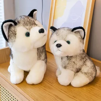 Simulare Câine Husky Jucării De Pluș Animale Păpușă De Pluș Drăguț Moale Catelus Perna Copii De Ziua De Nastere Cadouri La Domiciliu Magazin De Decor