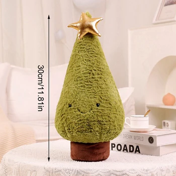 Simulare Pomul de Crăciun Jucării de Pluș Drăguț Evergreen Pernă de Pluș Păpuși care Doresc Copaci Umplute de Crăciun Dress Up