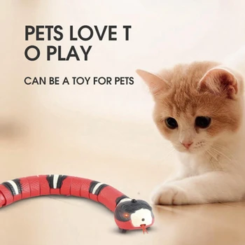 Simțind Interactiv Pisica Jucării Electronice Automate Șarpe Cat Teasering Play USB Reîncărcabilă Pisoi Jucării Pentru Pisici de Companie