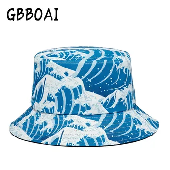 Stil Nou Val De Imprimare Model Găleată Pălării Bărbați Femei Plajă De Vară Sepci Personalizate, Casual, Palarie De Soare