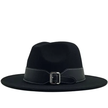 Toamna iarna 2021 lână pentru bărbați pălării pentru femei pălărie de fetru Doamnelor sombrero jazz Bărbat cu pălăria în aer liber epocă pălării de top de mari dimensiuni