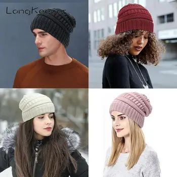 Toamna Solid Elastic Unisex Pălării, Căciuli Tricotate Pălărie, Șapcă Trendy Cald Indesata Moale Cablu de Întindere Pălărie de Iarnă pentru Femei de Moda Cadou
