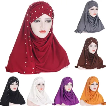 Una Bucata Femeile Musulmane Trage Pe Gata Instand Șal Hijab Vălului Islamic Capac Margele Amira Pălării, Eșarfe Folie Orientul Mijlociu Eid