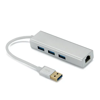 USB3.0 la Gigabit Ethernet RJ45 tip de card-C de rețea prin cablu convertor USB hub patru într-un singur