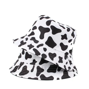 Vaca nou model fisherman ' s hat primăvară bărbați și femei față-verso simplu mod versatil exterior parasolar negru și capac de culoare albă
