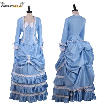 Victorian albastru Agitația rochie de bal victorian Gotic rochie eleganta Femei vampir Rochie de Bal Rochie de rochie de Printesa