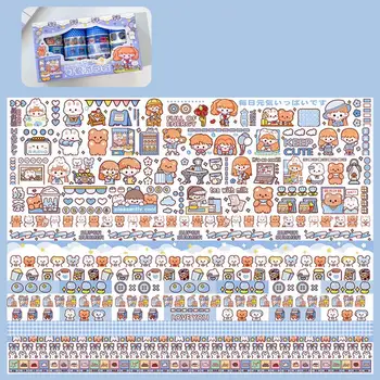Washi 20 De Casete Rulouri Frumos Imprimare Clară, Netedă Desene Animate Copii Adulți Lactate Planificator Benzi Washi Album Consumabile