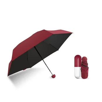 Windproof Șase Pliere Umbrela Femei Mici Uv Designer De Moda Umbrela Mini Însorită Ploioasă Portabil De Buzunar Capsulă Paraguas