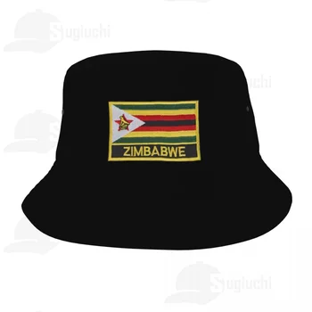 Zimbabwe Steag Brodat Logo-Ul Găleată Pălării De Soare Rece Nuanta Rece De Vara In Aer Liber Pescar Capace De Pescuit Capac