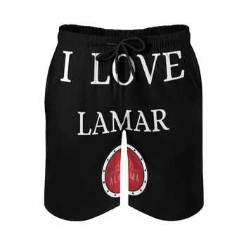 Îmi Place Lamar Alabam Județul statele Unite Ale Americii Bărbați Sport Scurte pantaloni Scurți de Plajă Surfing, Inot Boxer Trunchiuri de Fotbal Crimson