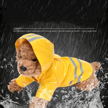 În aer liber de vară Câine Ploaie Reflectorizante PU animale de Companie Cățeluș Haina de Ploaie Hoody Jachete Impermeabile pentru Câini Pisici Îmbrăcăminte Haine